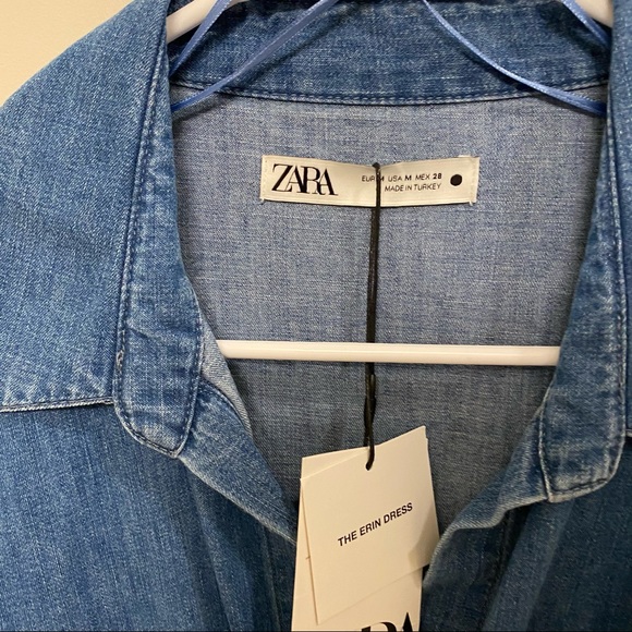 Zara Denim Wrap Dress - Picture 8 of 8